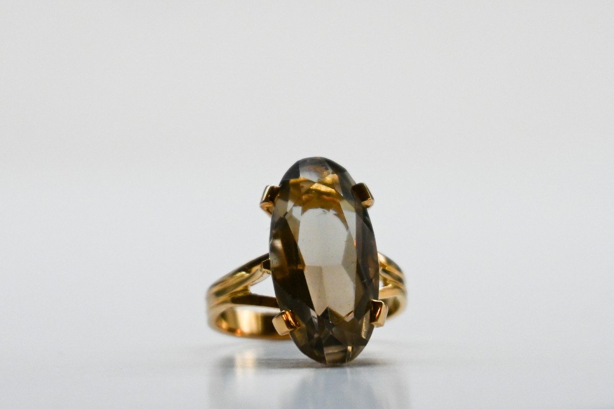 Bague Or Quartz Fumé-photo-1