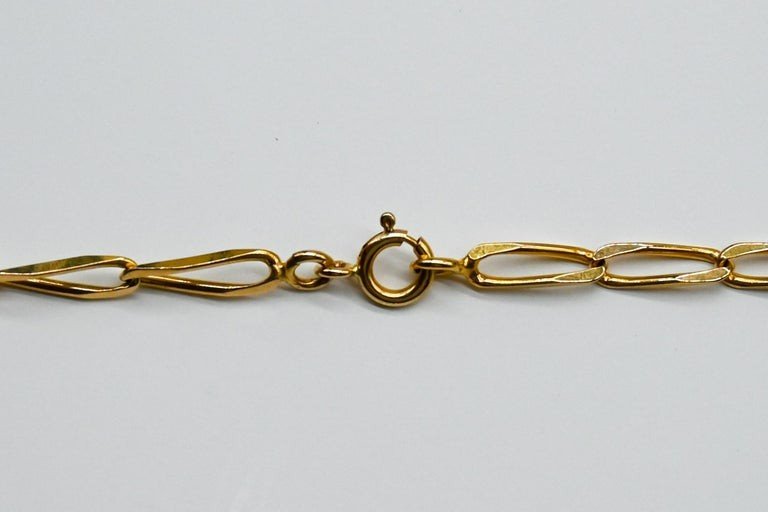 Curb Necklace In 18k Yellow Gold-photo-2