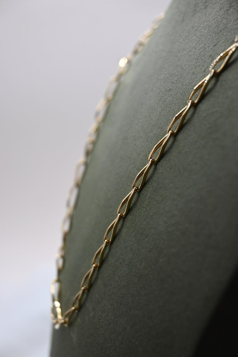 Curb Necklace In 18k Yellow Gold-photo-3