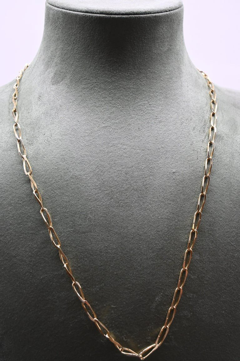 Curb Necklace In 18k Yellow Gold-photo-4