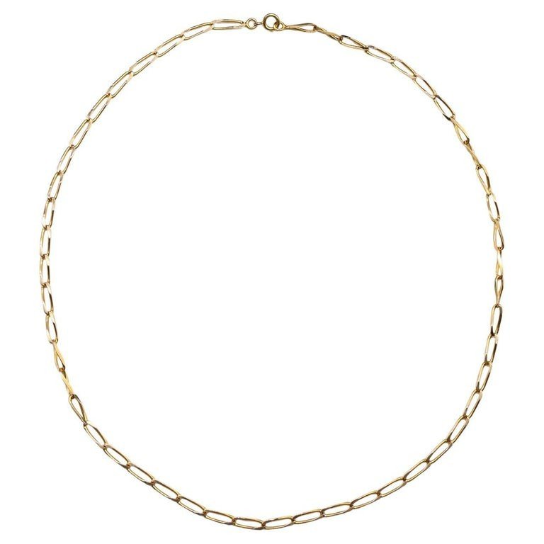 Curb Necklace In 18k Yellow Gold