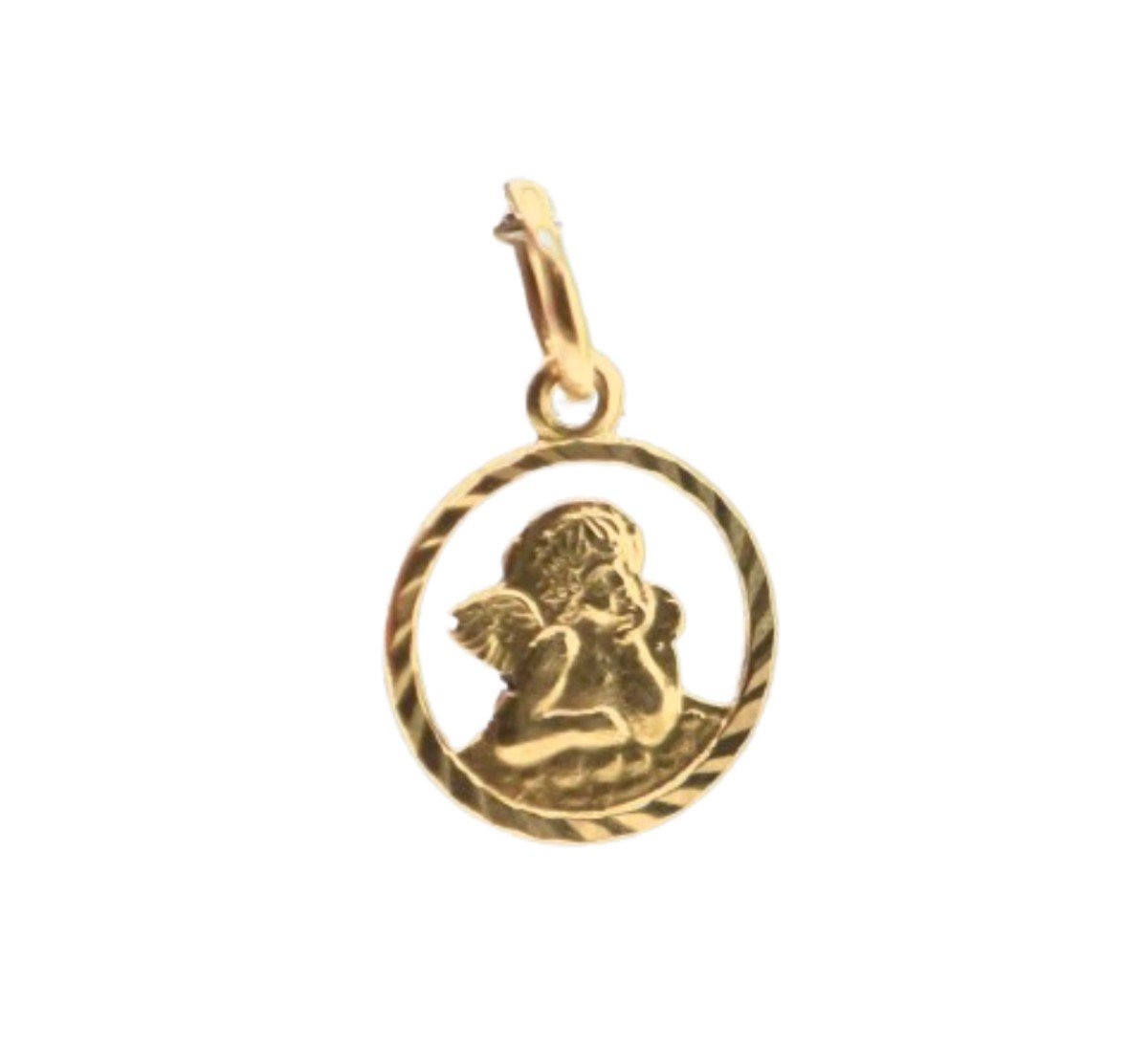 Pendentif En Or 18 Carats Représentant Un Ange