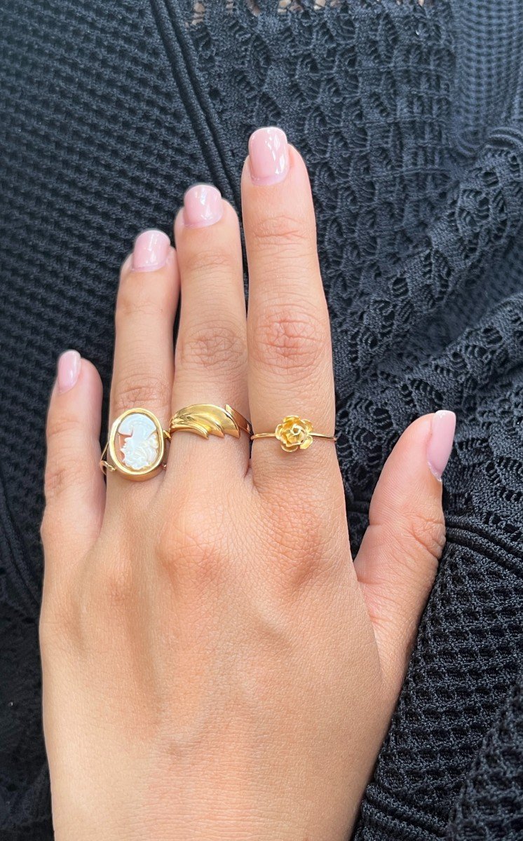 Antique Cameo Ring In 18k Gold-photo-4