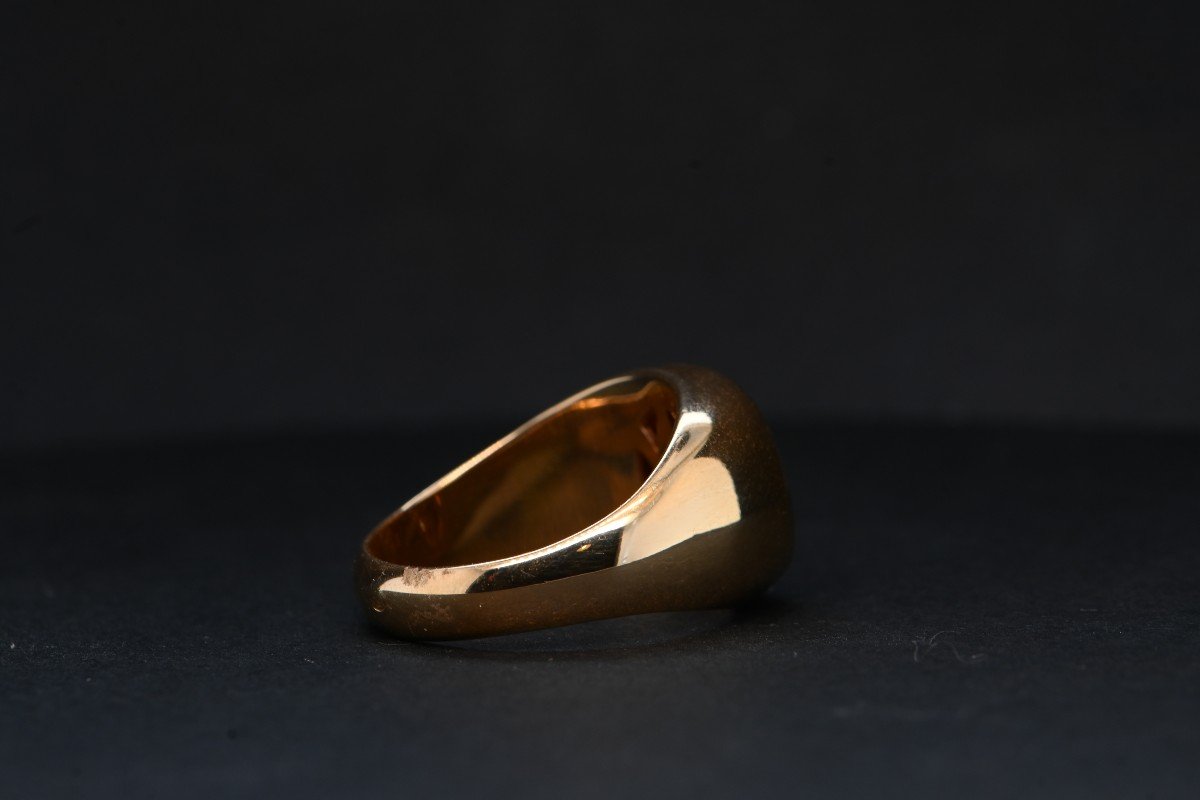 Rose Gold Ring Adorned With 0.51 Carat Diamonds-photo-4