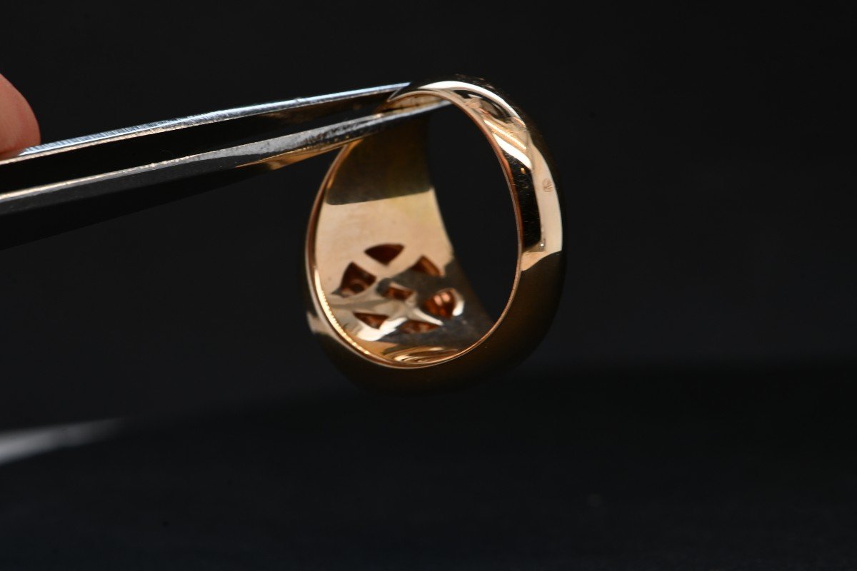 Rose Gold Ring Adorned With 0.51 Carat Diamonds-photo-2