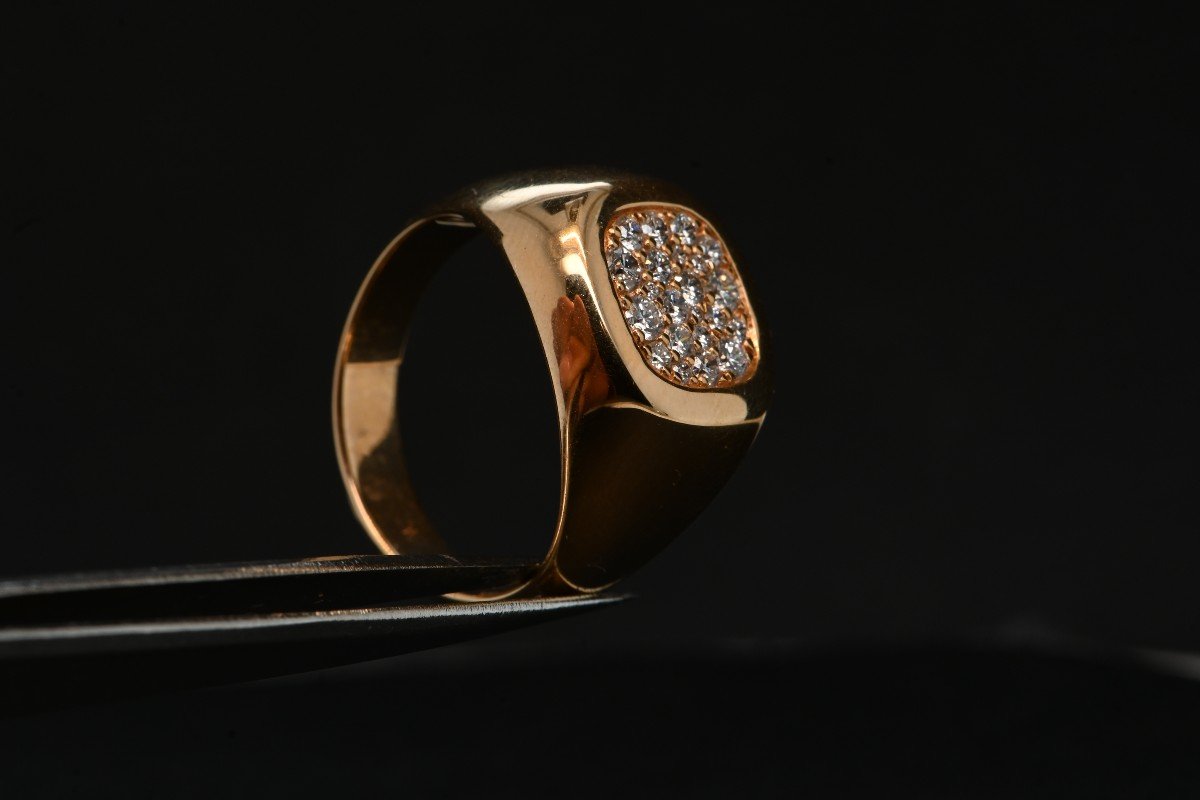 Rose Gold Ring Adorned With 0.51 Carat Diamonds-photo-4