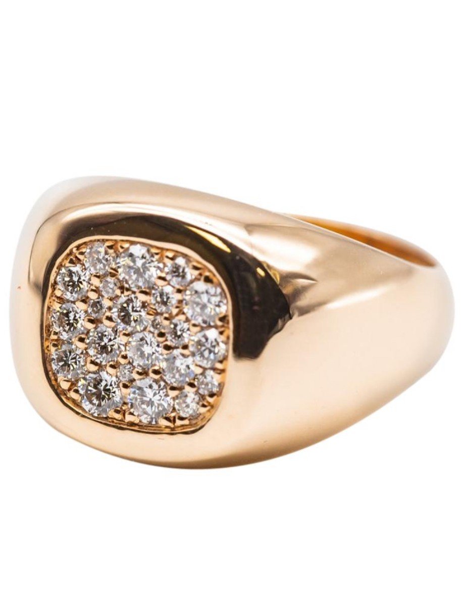 Rose Gold Ring Adorned With 0.51 Carat Diamonds