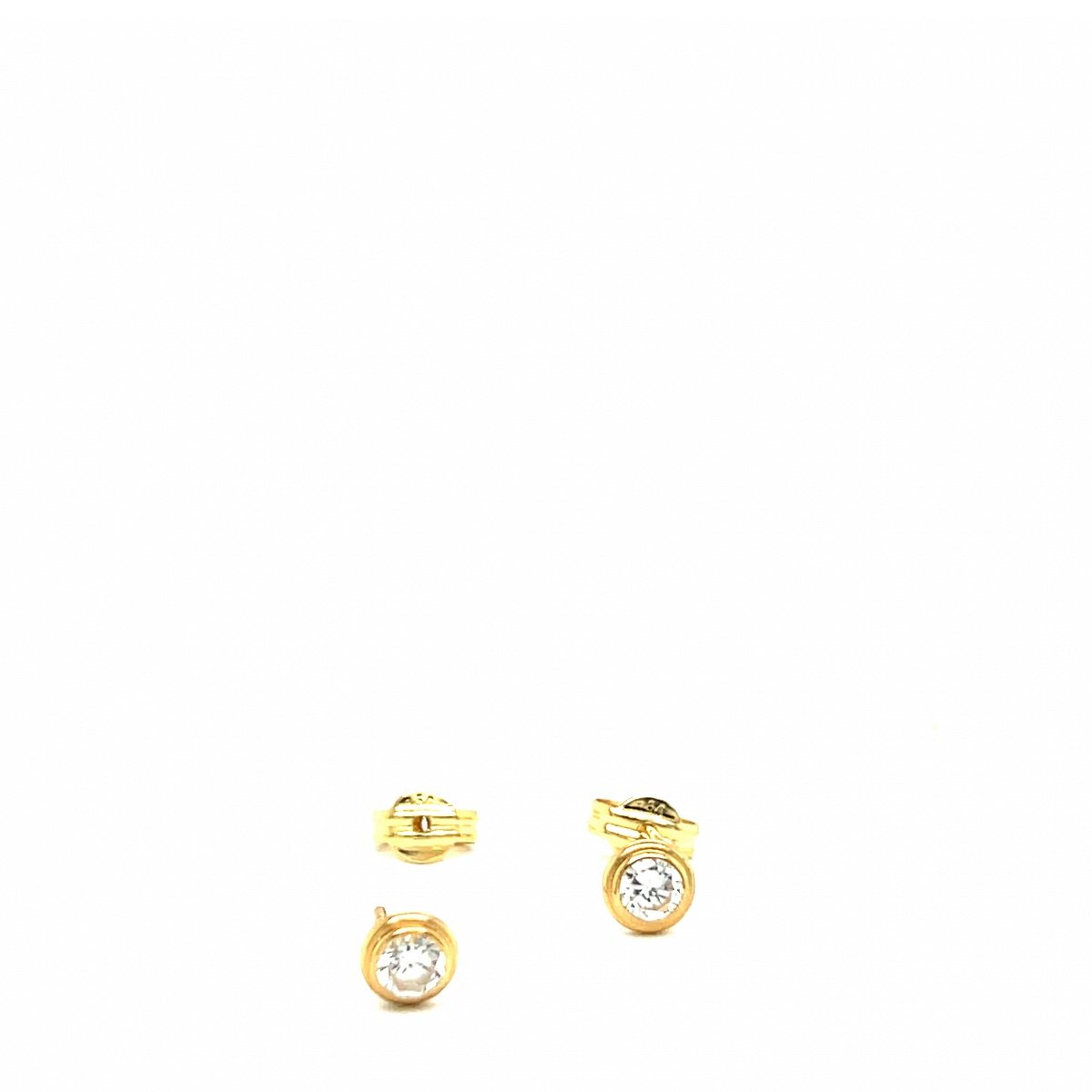 18k Yellow Gold Earring With 0.15 Carat Diamonds -photo-4