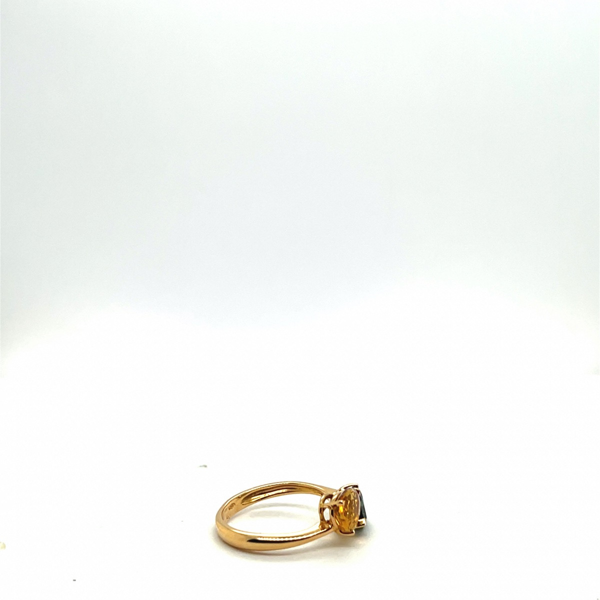 You & Me Ring Citrine, Peridot Mounted On 18 Carat Rose Gold -photo-4