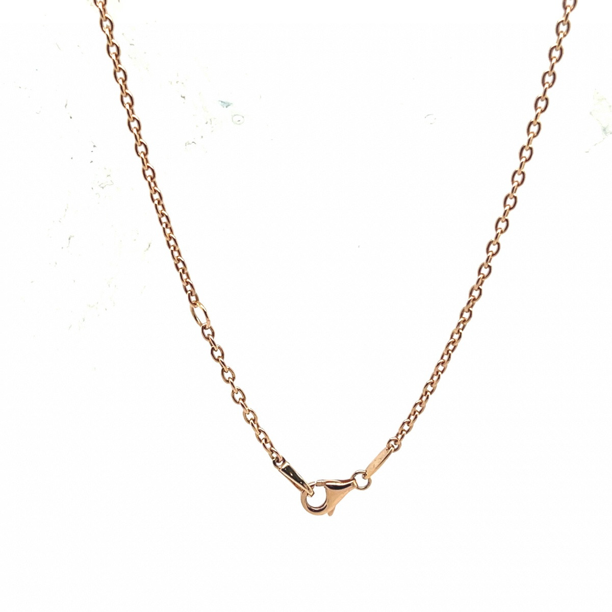 Pendentif En Or Rose 18 Carats Emeraude Forme Cabochon Diamants-photo-2
