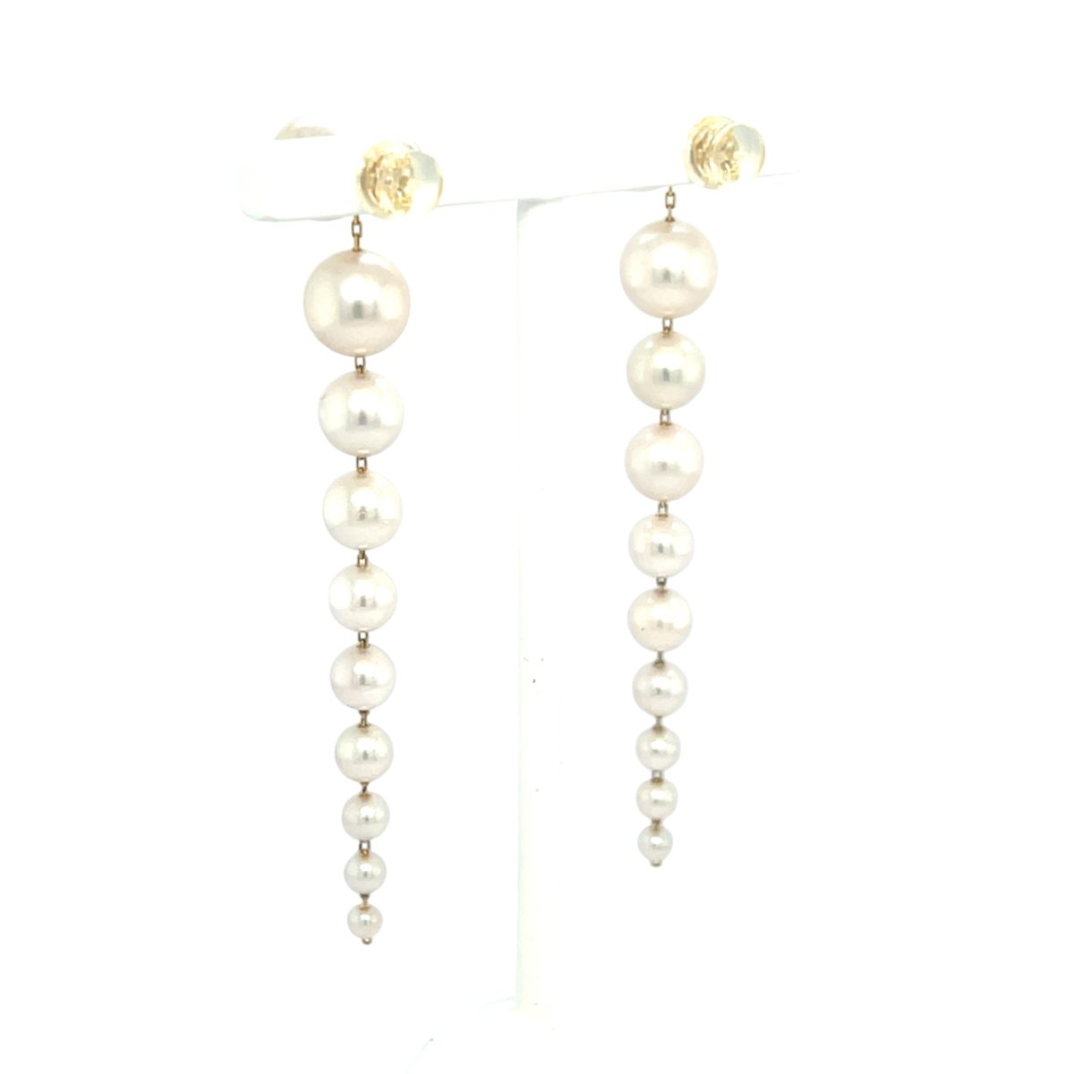 Boucles d'oreilles Pendantes Transformables en Perles et Or 18 Carats-photo-3
