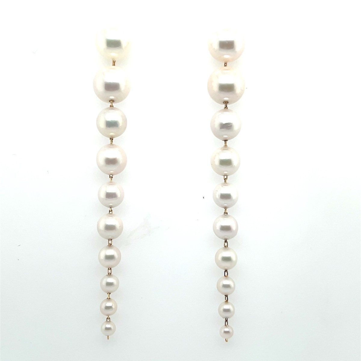 Boucles d'oreilles Pendantes Transformables en Perles et Or 18 Carats