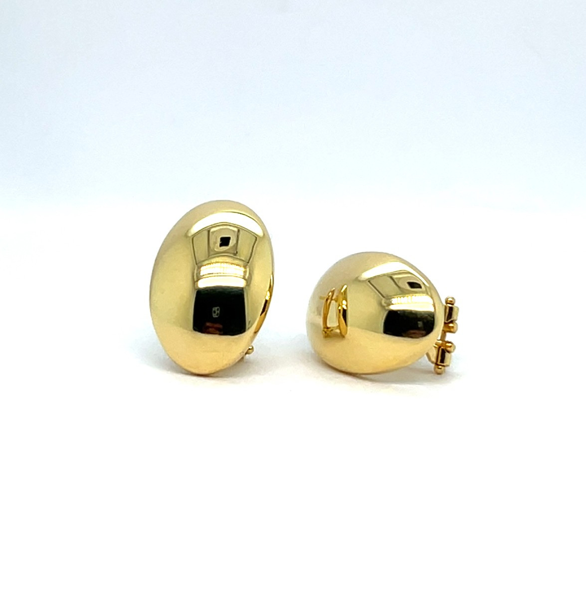 18k Yellow Gold Hoop Earrings With Tassels-photo-3
