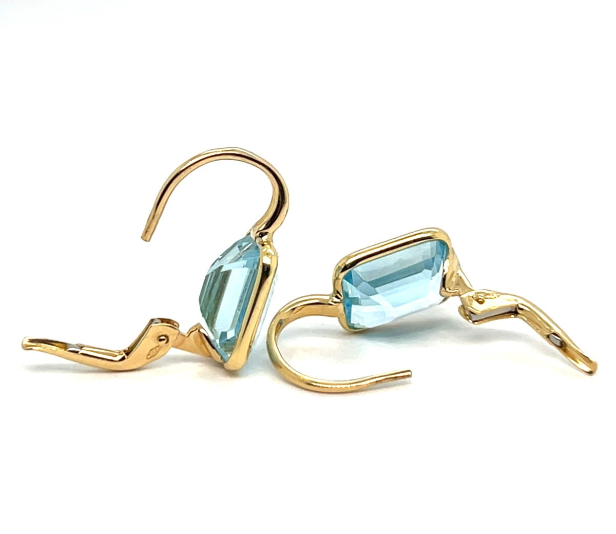 Yellow Gold And Natural Quartz Earrings-photo-3