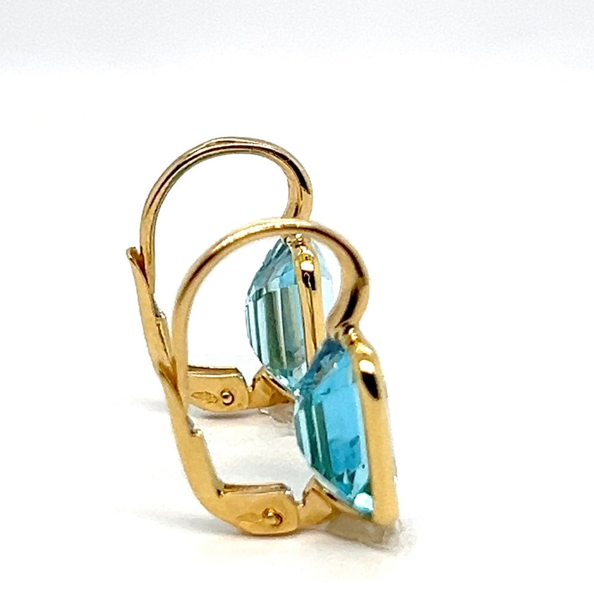 Yellow Gold And Natural Quartz Earrings-photo-2