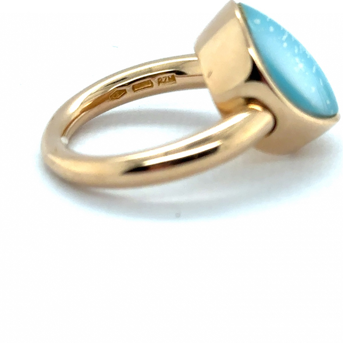 Bague signée Vhernier or 18 carats collection GIOTTO chrysoprase -photo-2