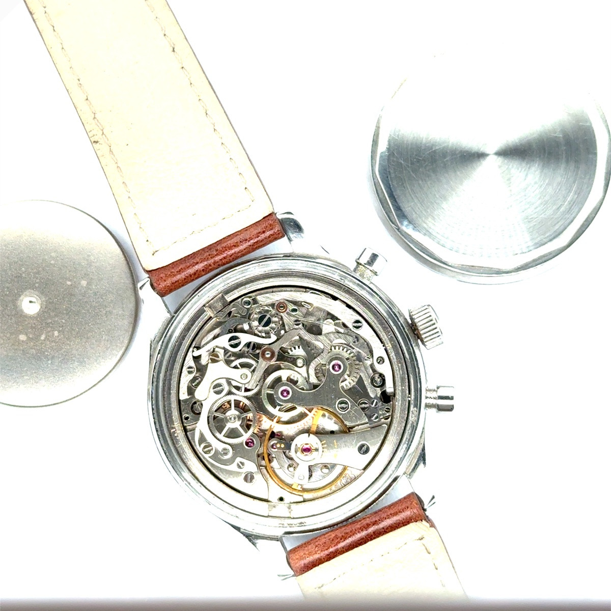 Montre Breguet Type XX chronographe flyback, circa 1970, 3 compteurs, antimagnétique-photo-5