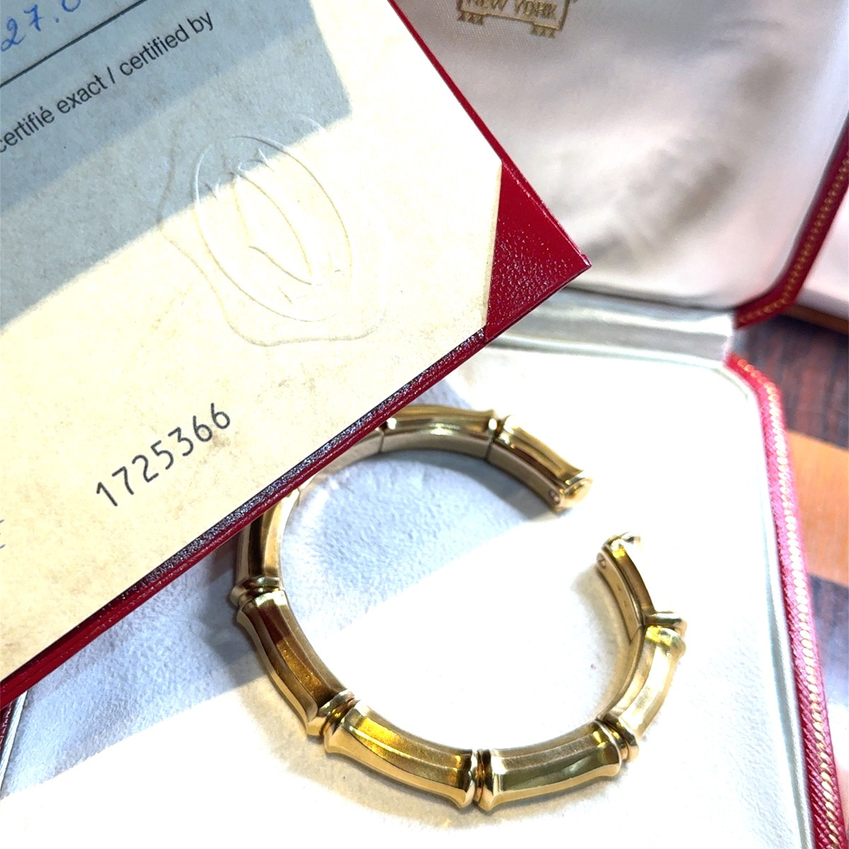 Bracelet CARTIER Model Bamboo Or Jaune -photo-3