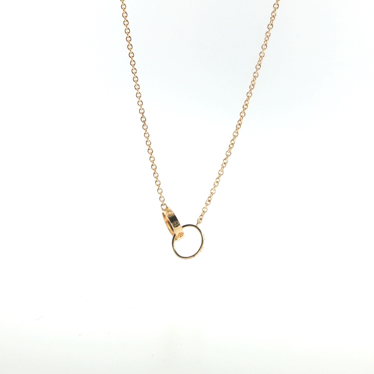 Cartier – 18-karat Yellow Gold Love Necklace – Two Intertwined Rings-photo-2