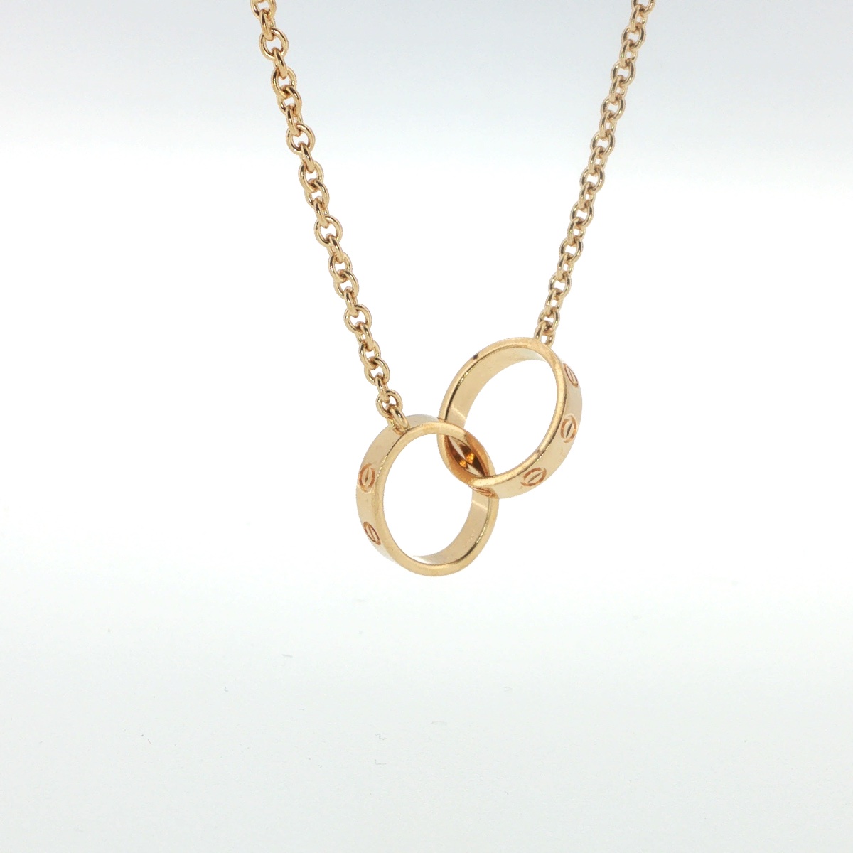 Cartier – 18-karat Yellow Gold Love Necklace – Two Intertwined Rings-photo-7