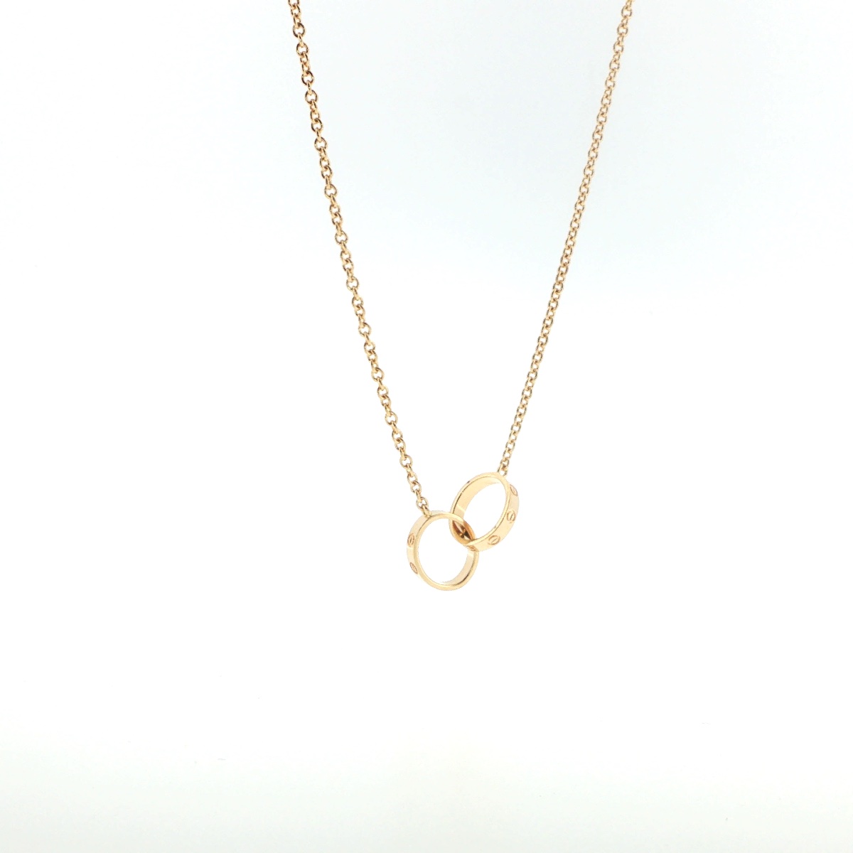 Cartier – 18-karat Yellow Gold Love Necklace – Two Intertwined Rings-photo-2