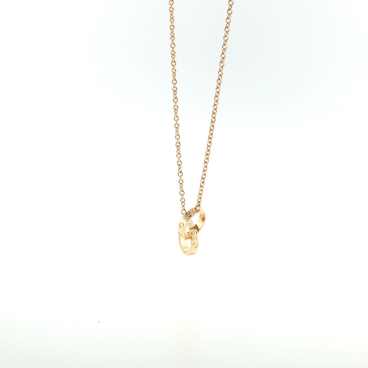 Cartier – 18-karat Yellow Gold Love Necklace – Two Intertwined Rings-photo-5