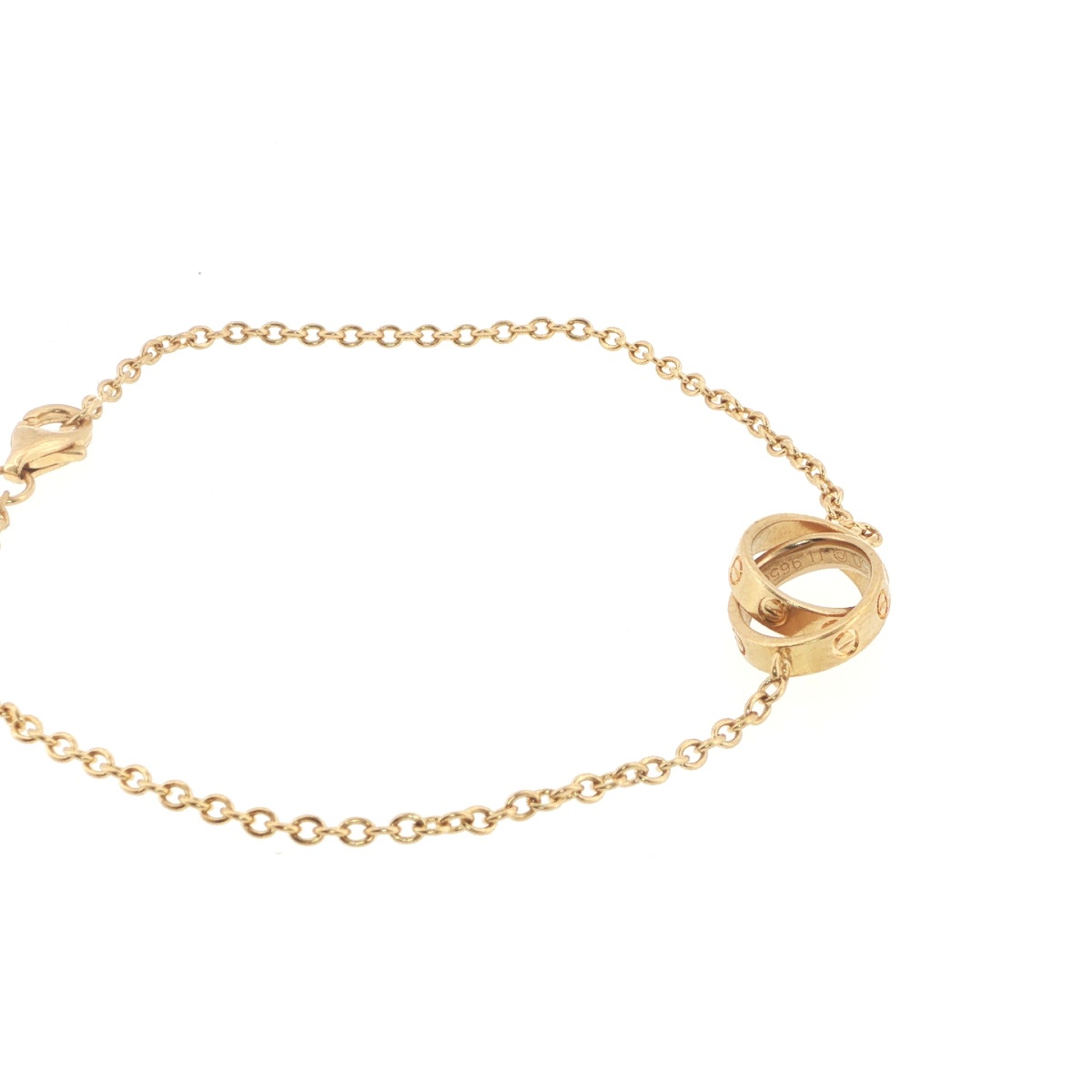 Cartier – 18-karat Yellow Gold Love Bracelet – Two Intertwined Rings-photo-6