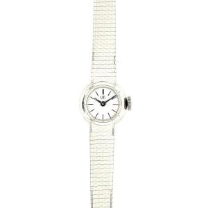 Uti Vintage Women Watch Off White Dial White Gold 18 Karat