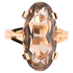  Gold Smoky Quartz Ring