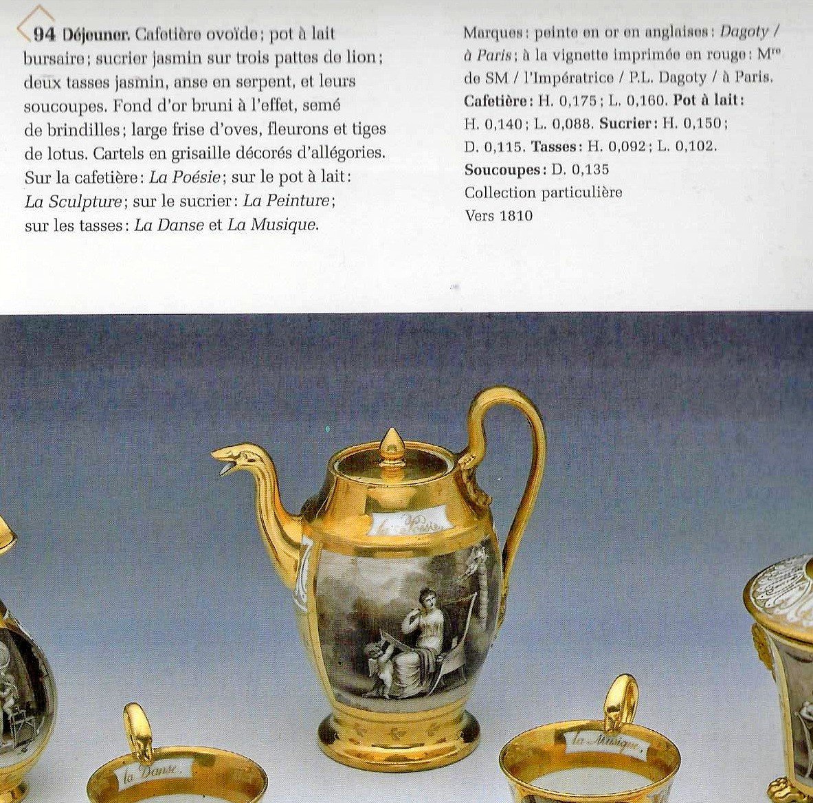 Jug / Teapot - Paris Porcelain - Manufacture De Dagoty - Ep. Empire-photo-5