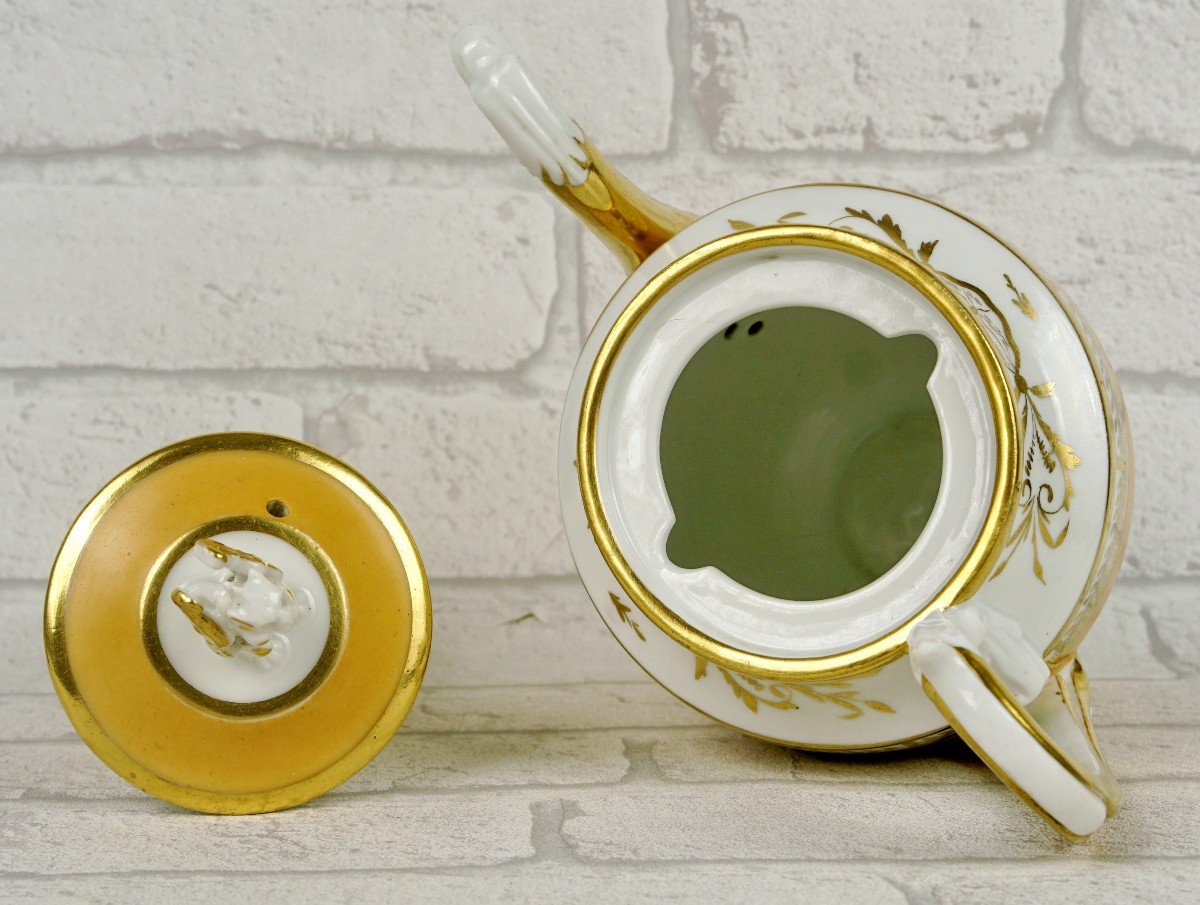 Large Cafetiere - Paris Porcelain Teapot - Early Nineteenth Ep.-photo-4