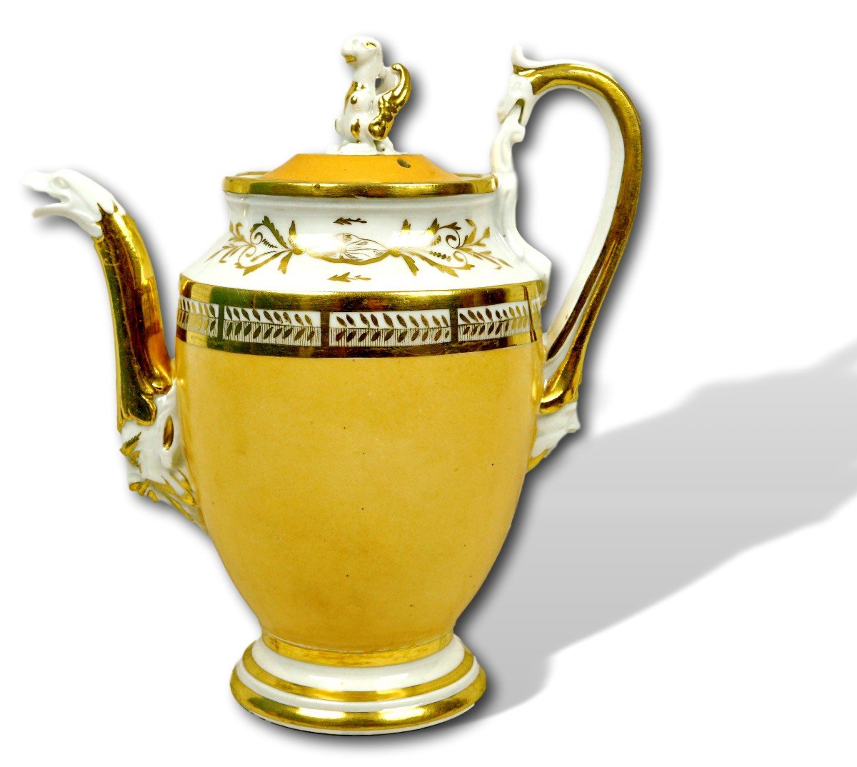Large Cafetiere - Paris Porcelain Teapot - Early Nineteenth Ep.-photo-8