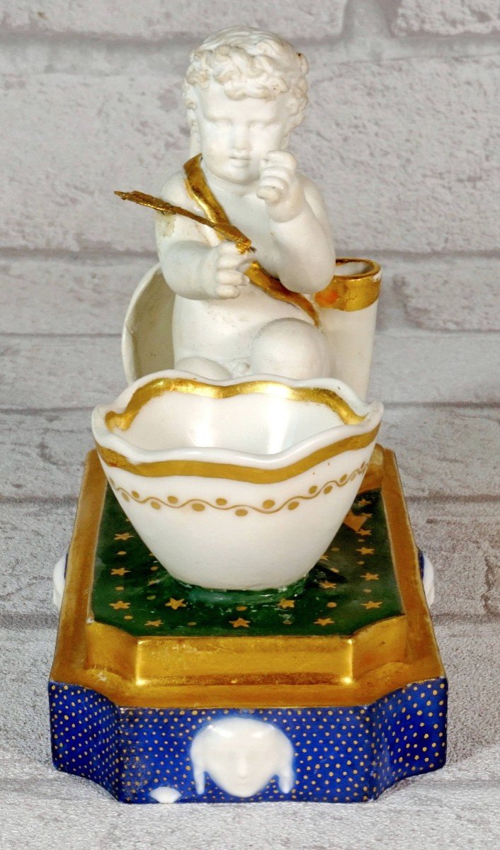 Rare Paris Porcelain Inkwell - Ep. Empire-photo-1
