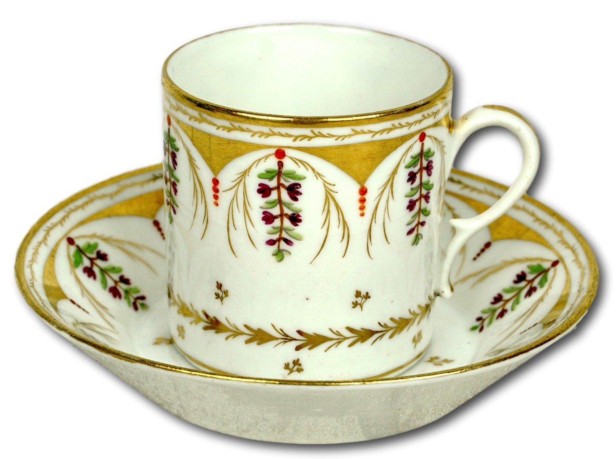 Paris Porcelain Cup And Saucer - Late Eighteenth Ep.
