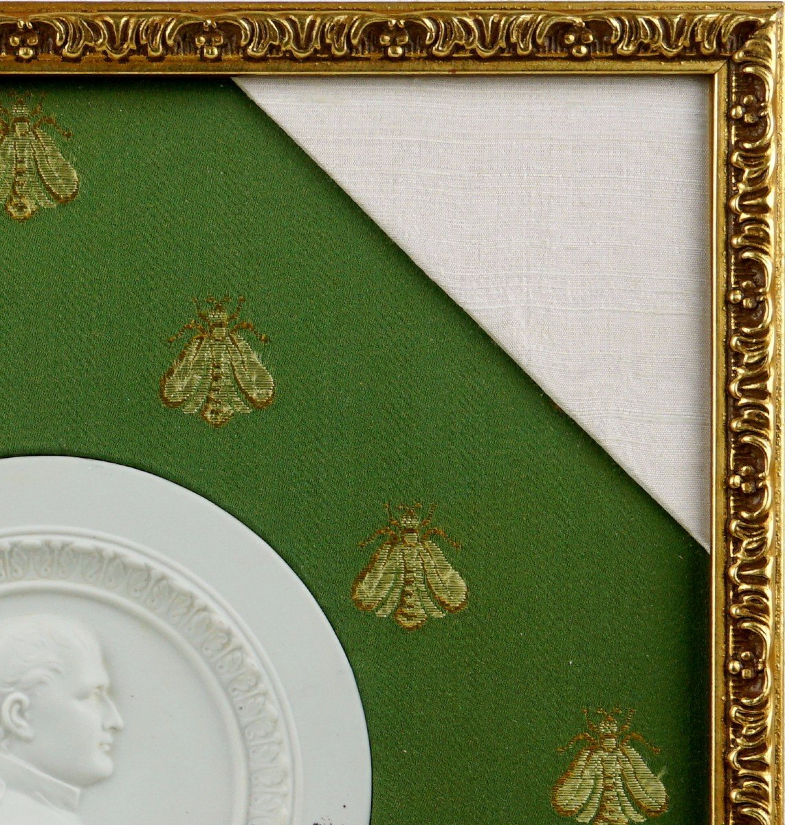 Grand Medaillon En Biscuit De Porcelaine De Paris - Napoleon 1er Empereur Des Francais En Biscuit de porcelaine - Ep. XIXe-photo-2