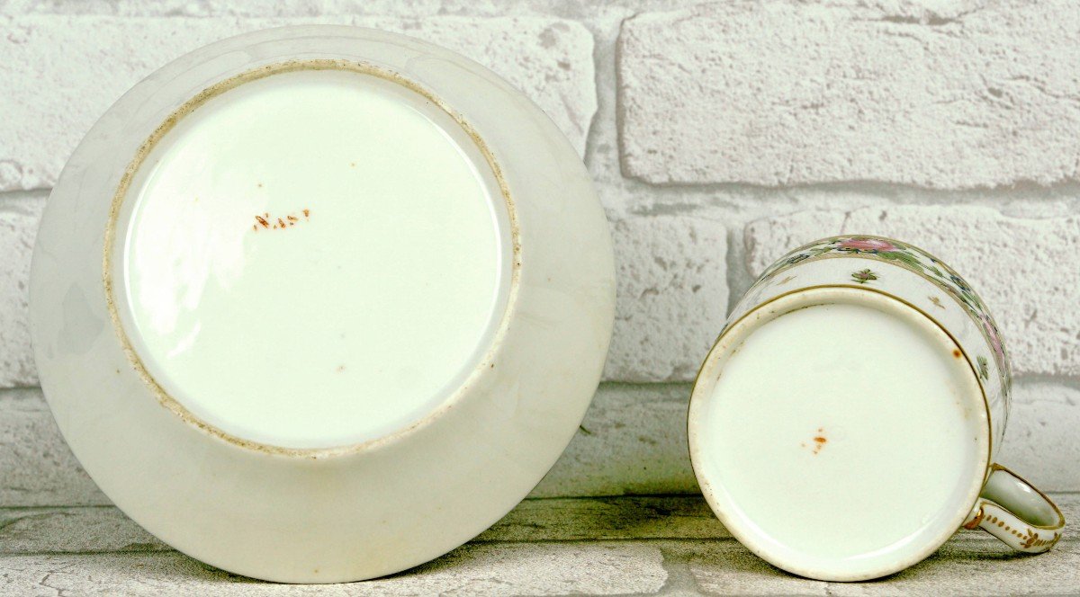 Litron Cup And Saucer In Paris Porcelain - Manufacture De Nast - Ep. 18th Century-photo-4