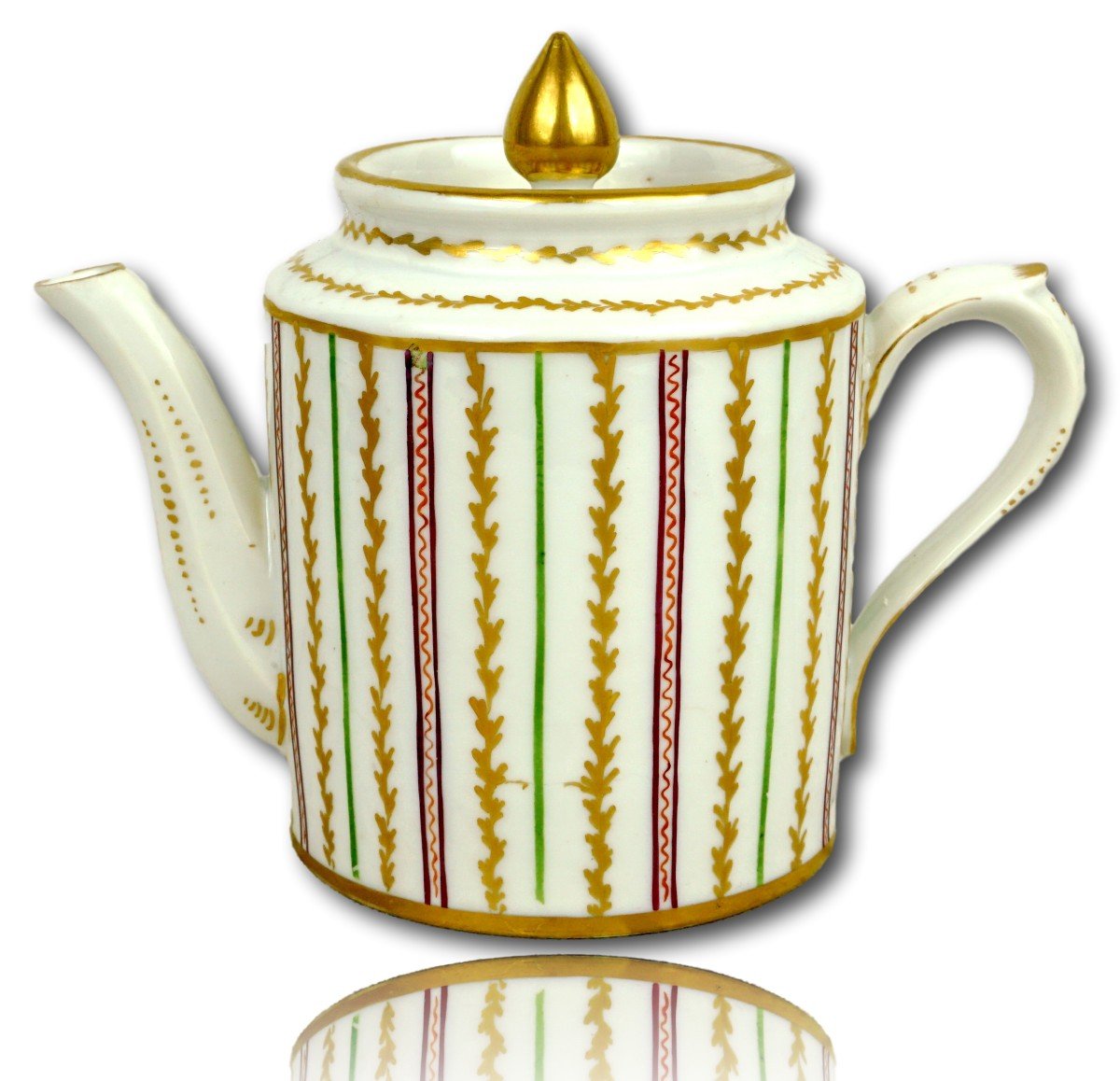 THEIERE-CAFETIERE en porcelaine de BORDEAUX - ATELIER des VERNEUILH - Ep. XVIIIe