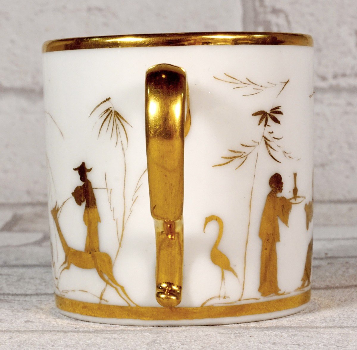 Beautiful "litron" Cup And Its Paris Porcelain Saucer - Ep. 18th Century - Louis XVI-photo-3
