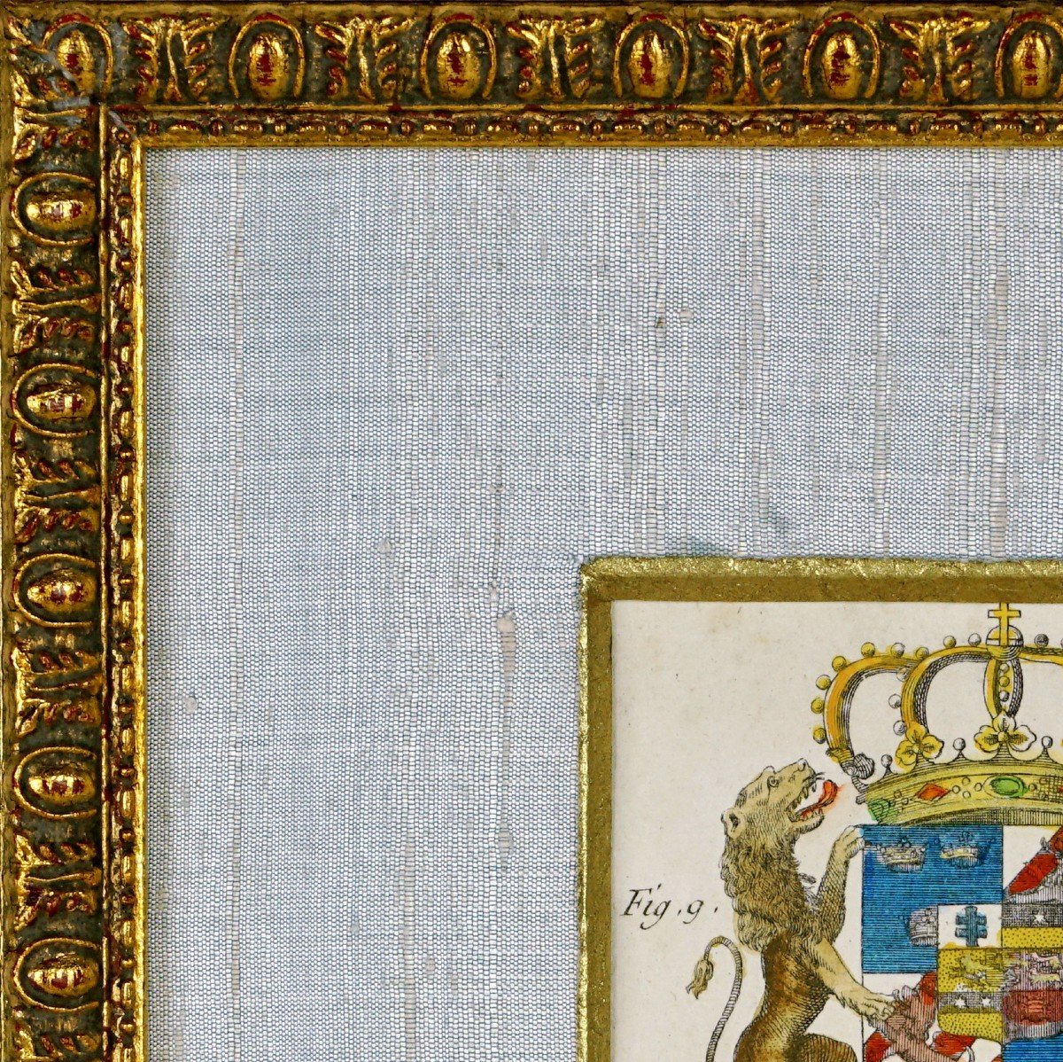 Petite Gravure - Armoirie De Gustave III d'Holstein - Eutin -roi De Suede - Ep. XVIIIe-photo-2