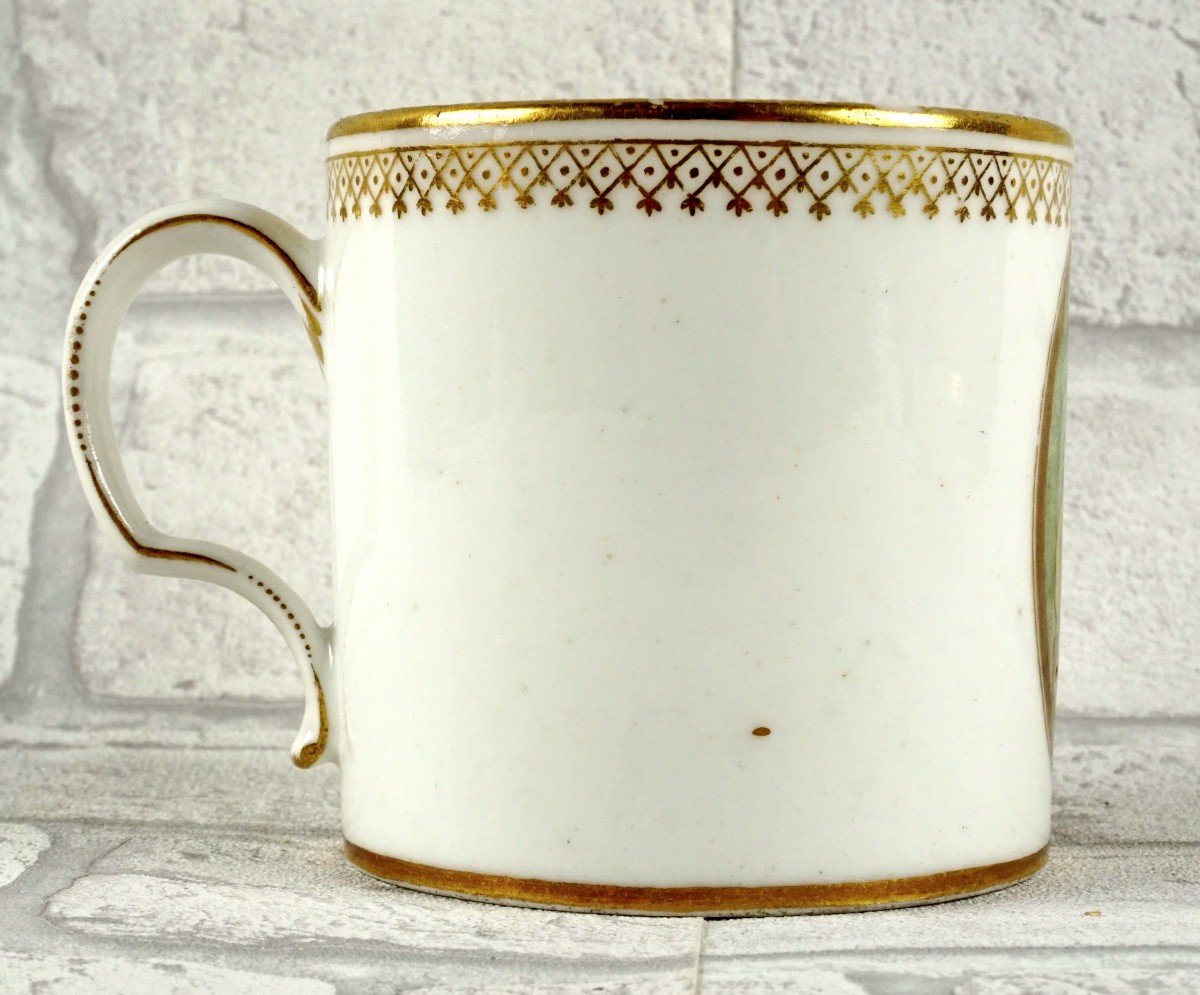 Rare Tasse Litron Et Sa Soucoupe En Porcelaine De Lille - Manufacture Au Dauphin - Ep. XVIIIe-photo-1