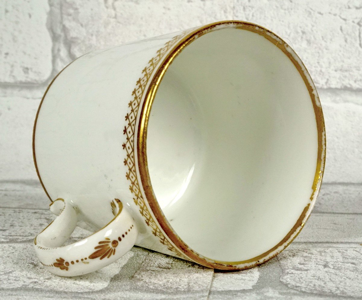 Rare Tasse Litron Et Sa Soucoupe En Porcelaine De Lille - Manufacture Au Dauphin - Ep. XVIIIe-photo-2