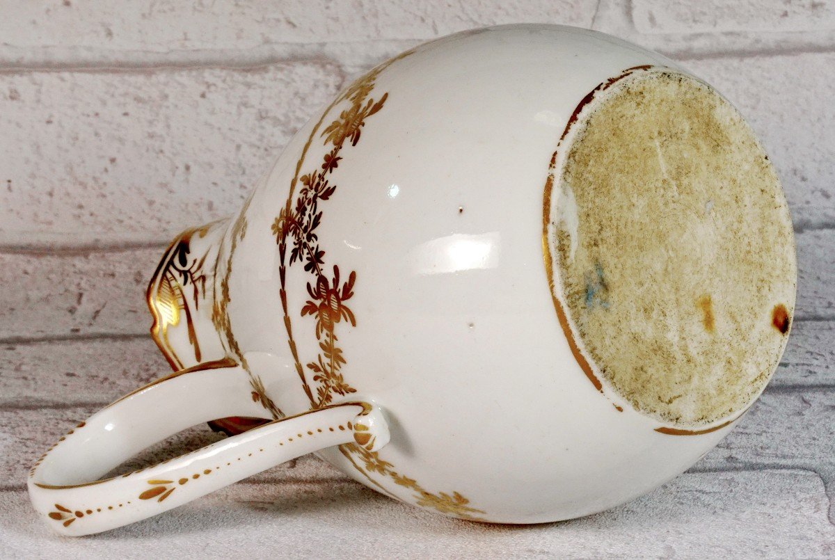 Paris Porcelain Water Pitcher - Clignancourt Manufacture - Au Moulin Brand - Ep. 18th Century-photo-2