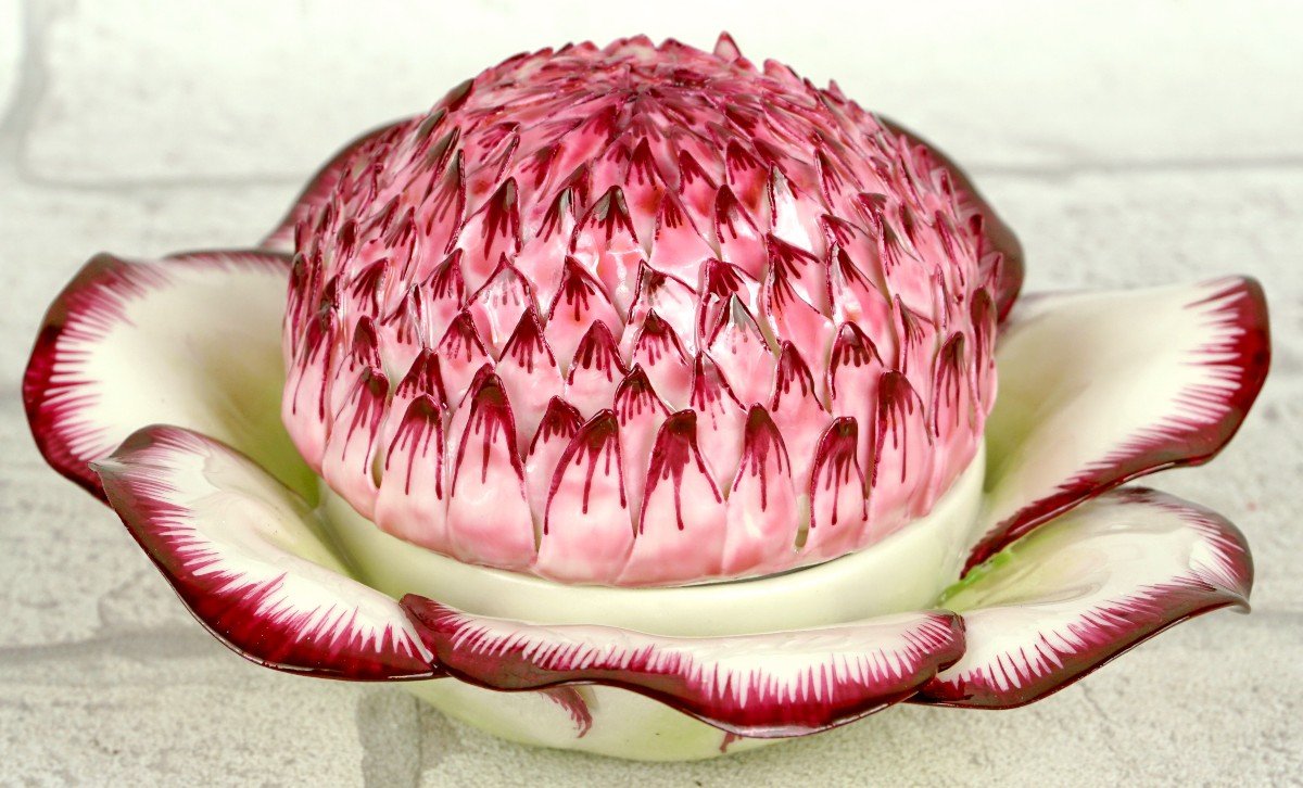 Flower Box In The Shape Of An Old Anemone - Trompe l'Oeil In Porcelain By Didier Gardillou -photo-2
