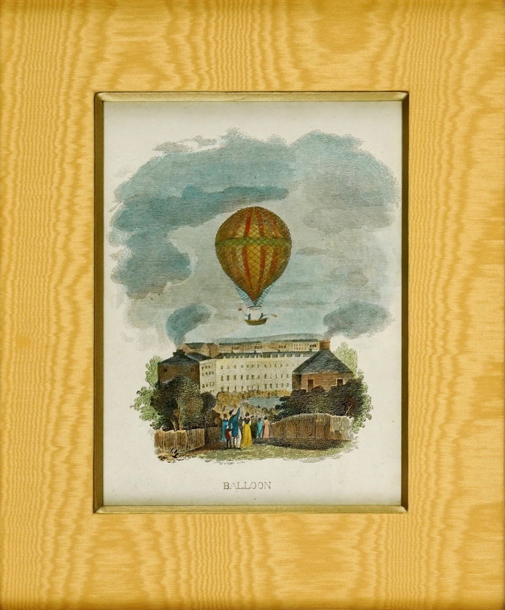 Rare Gravure "balloon" (mongolfiere / Ballon) - Ep. 1ere Moitie XIXe-photo-4