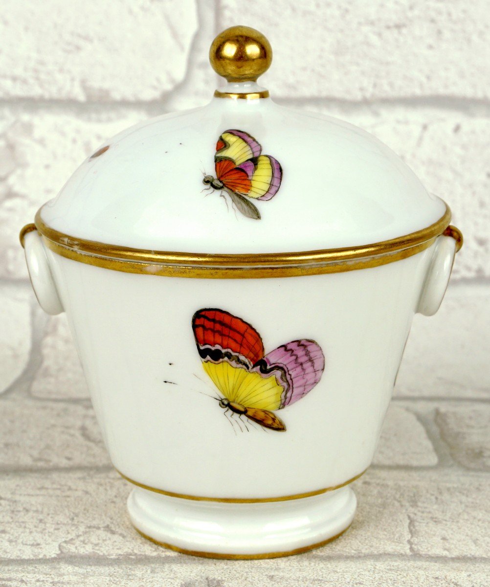 Sugar Bowl (sugar Pot) And Its Lid In Brussels Porcelain - Atelier De Louis Crette - E-photo-4