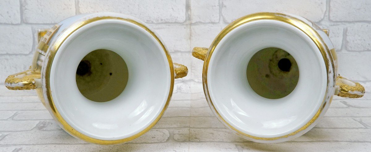 Rare Pair Of Paris Porcelain Baluster Vases With Revolutionary Decor - 19th Century-photo-4