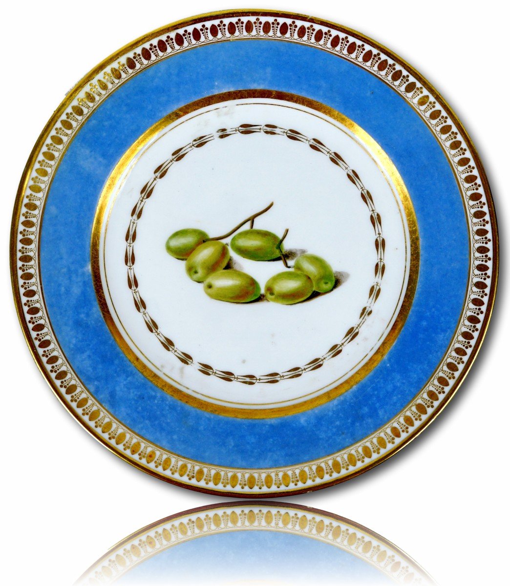 Assiette En Porcelaine De Paris -  Dagoty - Manufacture De La Duchesse D’angoulême - Ep. Début 