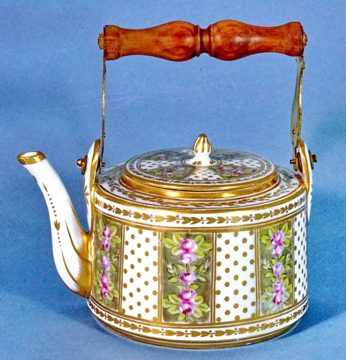 Théière Et Son Couvercle En Porcelaine De Paris - Manufacture à La Reine  - Ep. XVIIIe-photo-2