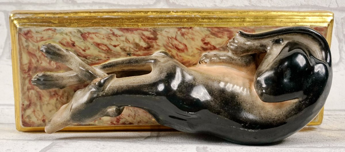 Greyhound Couch In Paris Porcelain - Early 19th Century-photo-3