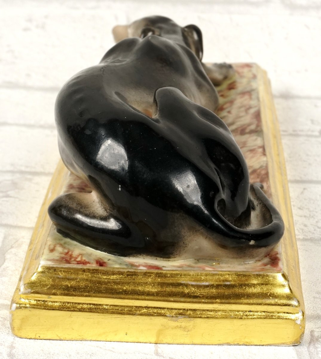 Greyhound Couch In Paris Porcelain - Early 19th Century-photo-4